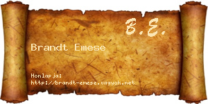 Brandt Emese névjegykártya