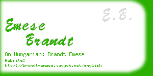 emese brandt business card